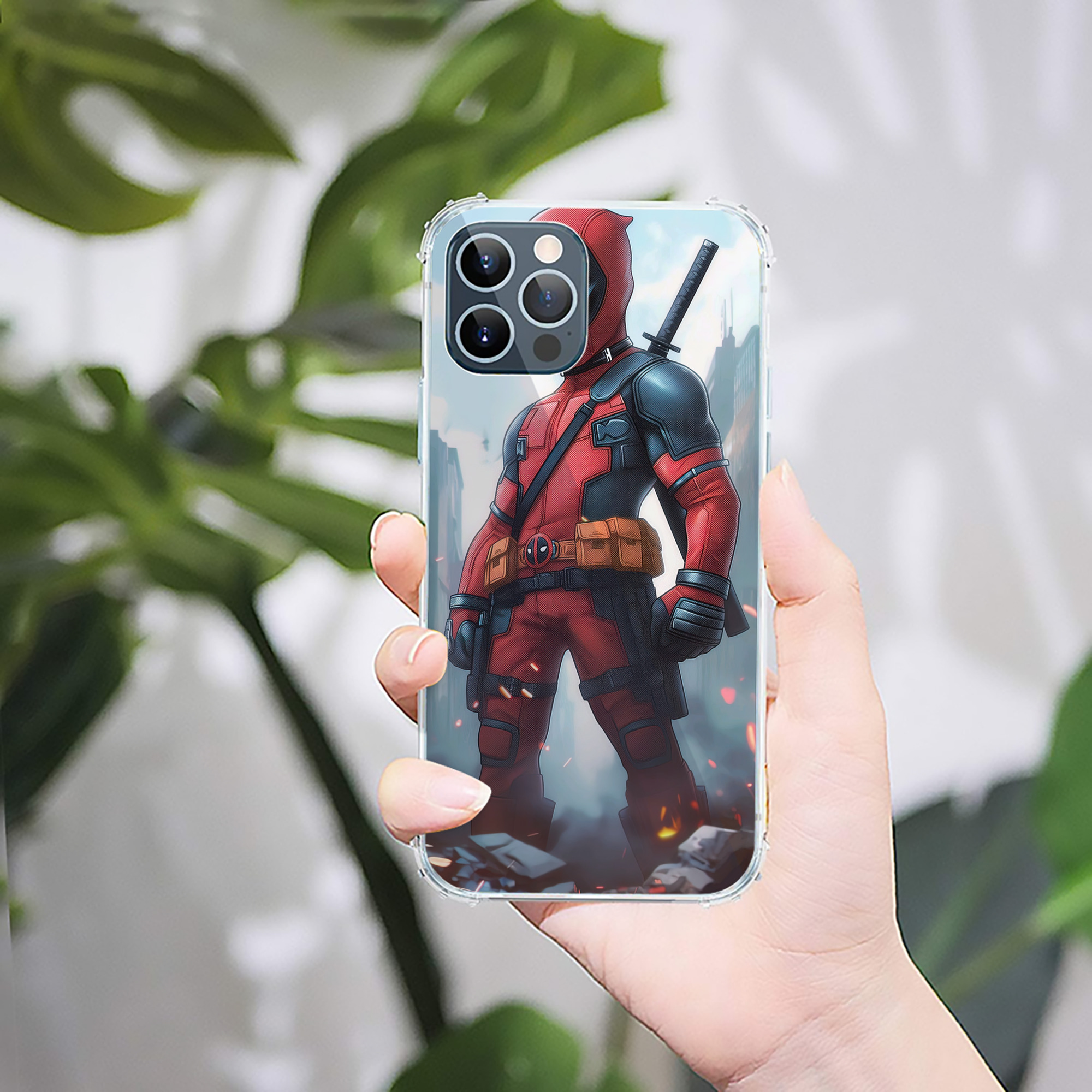 （画像用） Deadpool デッドプール 【iPhone 12シリーズ対応】透明スマホケース（クリアソフトケース）